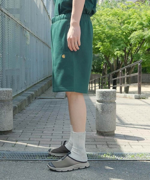 Carhartt WIP（カーハートダブリューアイピー）の「Carhartt WIP / カーハートWIP Chase Sweat Short チェイス スウェット ショーツ（スウェットパンツ・メンズ・ライトブルー/グリーン/イエロー・MEDIUM/LARGE/X-LARGE）」の18枚目の写真