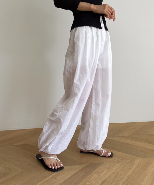 CANAL JEAN（キャナルジーン）の「RED CHOP WORKS(レッドチョップワークス) ナイロンイージーパラシュートパンツ（その他パンツ・レディース・ブラック/ホワイト・ONE SIZE）」の21枚目の写真