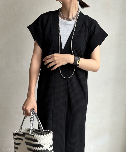 DouDou（ドゥドゥ）の「【AgAwd/アガウド】プラケットワンピース（ワンピース・レディース・カーキ/ブラック・FREE）」の2枚目の写真