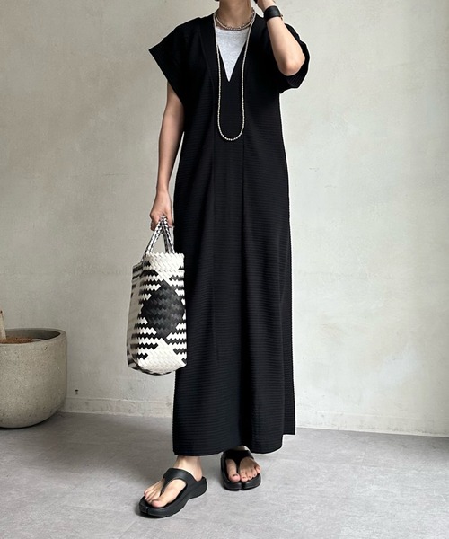 DouDou（ドゥドゥ）の「【AgAwd/アガウド】プラケットワンピース（ワンピース・レディース・カーキ/ブラック・FREE）」の9枚目の写真