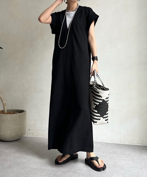 DouDou（ドゥドゥ）の「【AgAwd/アガウド】プラケットワンピース（ワンピース・レディース・カーキ/ブラック・FREE）」の3枚目の写真