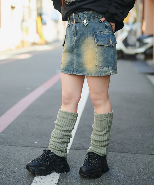 SPINNS（スピンズ）の「ベルト付き デニムミニスカート/スカパン（デニムスカート・レディース・ブルー/ブラック/カーキ/その他・ONESIZE）」の15枚目の写真