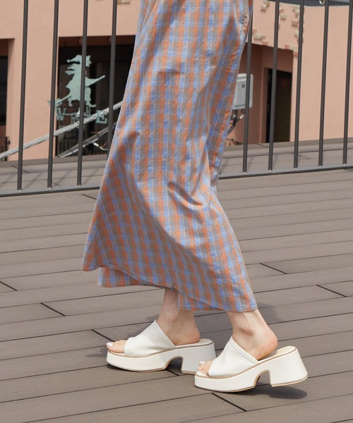 w closet（ダブルクローゼット）の「ドロストチェックキャミワンピース（ワンピース・レディース・パープル系その他/ブルー系その他/グリーン×ピンク・FREE）」の22枚目の写真