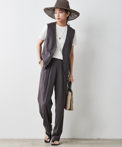 CHIC STYLE(シックスタイル)の「<大きいサイズ>シンプルコンパクトTシャツ シックスタイル(Tシャツ/カットソー・レディース・ネイビー/オフホワイト/ブラック・LL/5L/4L/3L/L)」の10枚目の写真