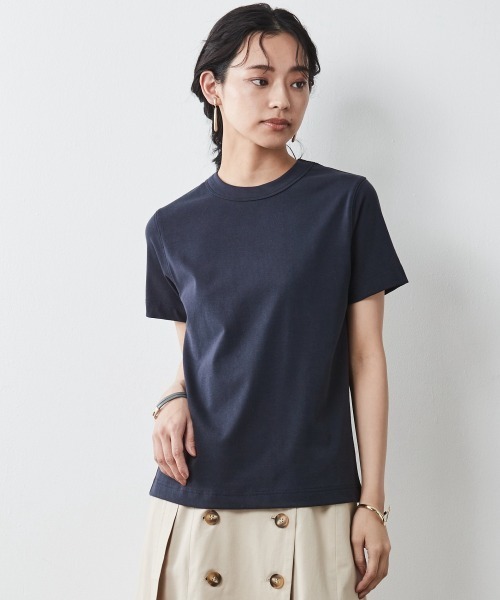 CHIC STYLE(シックスタイル)の「<大きいサイズ>シンプルコンパクトTシャツ シックスタイル(Tシャツ/カットソー・レディース・ネイビー/オフホワイト/ブラック・LL/5L/4L/3L/L)」の20枚目の写真