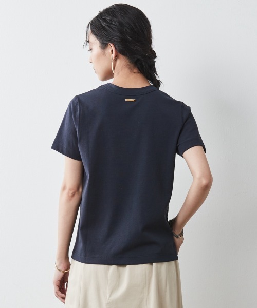 CHIC STYLE(シックスタイル)の「<大きいサイズ>シンプルコンパクトTシャツ シックスタイル(Tシャツ/カットソー・レディース・ネイビー/オフホワイト/ブラック・LL/5L/4L/3L/L)」の22枚目の写真