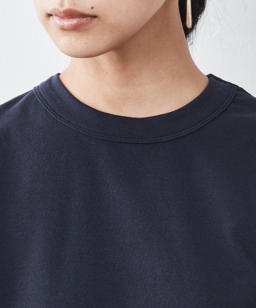 CHIC STYLE(シックスタイル)の「<大きいサイズ>シンプルコンパクトTシャツ シックスタイル(Tシャツ/カットソー・レディース・ネイビー/オフホワイト/ブラック・LL/5L/4L/3L/L)」の14枚目の写真