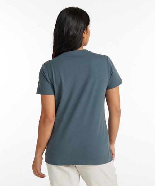L.L.Bean（エルエルビーン）の「ウォッシュ・コットン・ティ、半袖　Vネック 米国フィット・レギュラー（Tシャツ/カットソー・レディース・ブルーグリーン/ライトアッシュグレー/オレンジ系・SMALL/MEDIUM/LARGE）」の9枚目の写真
