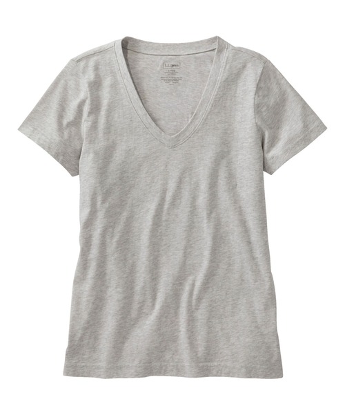 L.L.Bean（エルエルビーン）の「ウォッシュ・コットン・ティ、半袖　Vネック 米国フィット・レギュラー（Tシャツ/カットソー・レディース・ブルーグリーン/ライトアッシュグレー/オレンジ系・SMALL/MEDIUM/LARGE）」の15枚目の写真