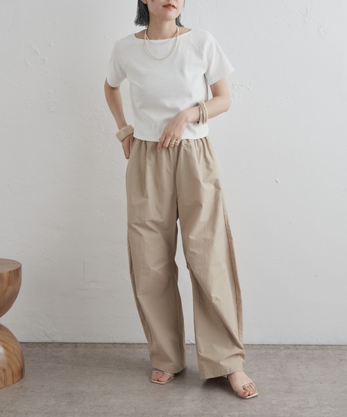 Omekashi（オメカシ）の「2WAYテレコラグランTシャツ（Tシャツ/カットソー・レディース・ピンク/オフホワイト/ブラック・FREE）」の11枚目の写真