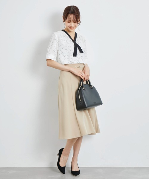 ROPE' PICNIC（ロペピクニック）の「【WEB限定】洗える/アソート配色リバーボタンタイブラウス（シャツ/ブラウス・レディース・ネイビー/ベージュ/ホワイト/ホワイト系その他・38）」の10枚目の写真