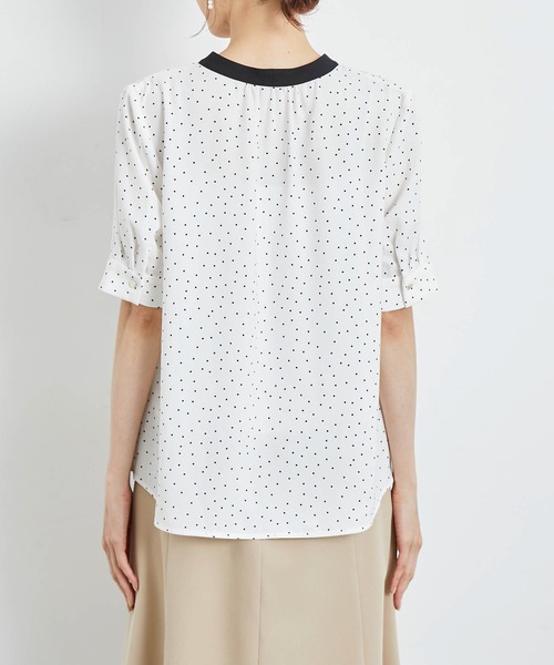 ROPE' PICNIC（ロペピクニック）の「【WEB限定】洗える/アソート配色リバーボタンタイブラウス（シャツ/ブラウス・レディース・ネイビー/ベージュ/ホワイト/ホワイト系その他・38）」の22枚目の写真