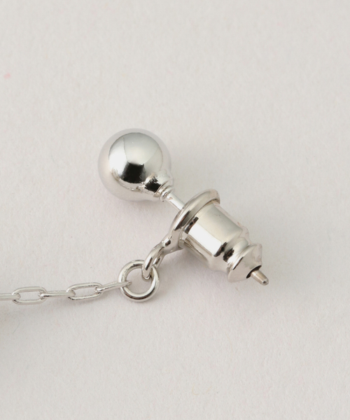 Bijou R.I （ビジューアールアイ）の「【Bijou R.I /ビジューアールアイ】 ビッグバロックパールピアス（ピアス（両耳用）・レディース・シルバー・FREE）」の4枚目の写真