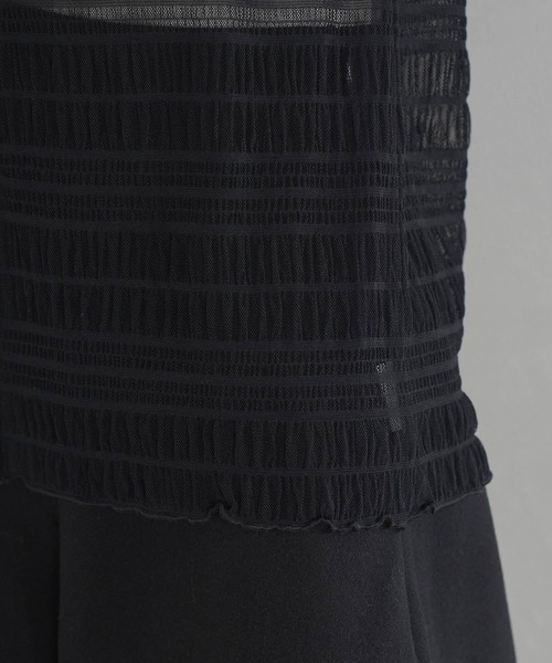 VIS（ビス）の「シアーシャーリングボーダープルオーバー（Tシャツ/カットソー・レディース・ブラック/チャコールグレー/ラベンダー/キナリ・FREE）」の22枚目の写真