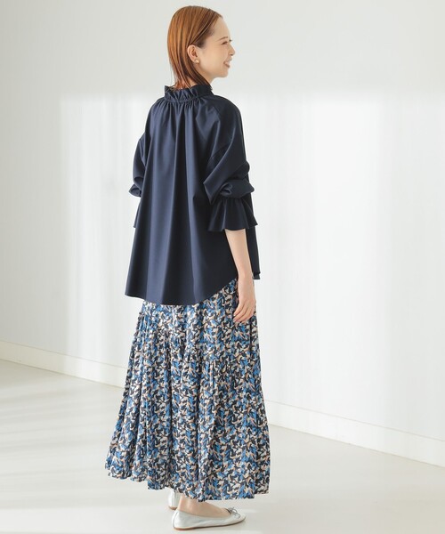 B:MING by BEAMS（ビーミングバイビームス）の「B:MING by BEAMS / フリル ネック ブラウス（シャツ/ブラウス・レディース・オフホワイト/ネイビー/ラベンダー・FREE）」の17枚目の写真