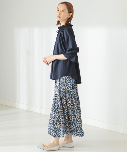 B:MING by BEAMS（ビーミングバイビームス）の「B:MING by BEAMS / フリル ネック ブラウス（シャツ/ブラウス・レディース・オフホワイト/ネイビー/ラベンダー・FREE）」の21枚目の写真