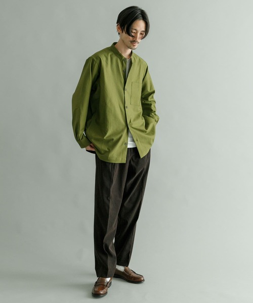 URBAN RESEARCH(アーバンリサーチ)の「バンドカラーシャツジャケット(シャツ/ブラウス・メンズ・ネイビー/オリーブ/チャコールグレー/ライトグレー・LARGE/MEDIUM)」の21枚目の写真