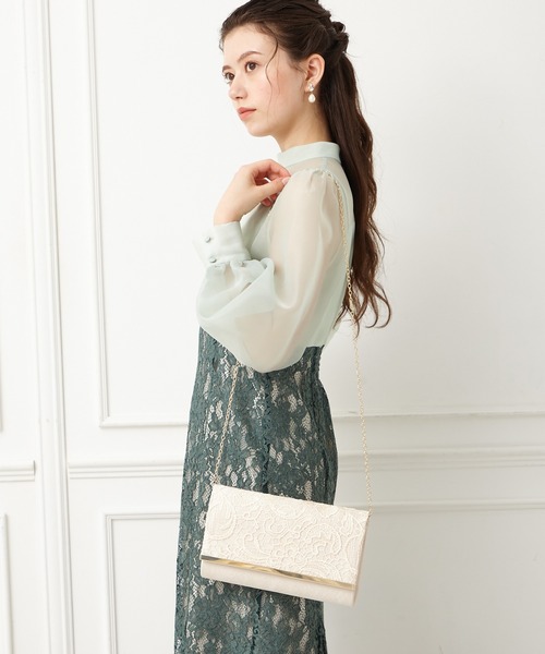 AIMER（エメ）の「【WEB限定】レースフラップクラッチパーティーバッグ（クラッチバッグ・レディース・ベージュ/ブラック/シルバー・FREE）」の22枚目の写真
