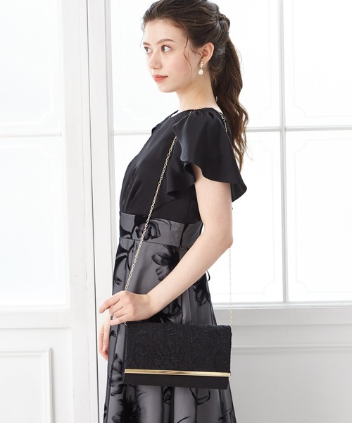 AIMER（エメ）の「【WEB限定】レースフラップクラッチパーティーバッグ（クラッチバッグ・レディース・ベージュ/ブラック/シルバー・FREE）」の16枚目の写真