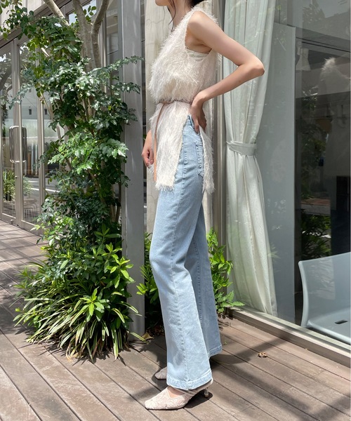 NOMAE(ノーマエ)の「シャギーロングベスト(ベスト・レディース・アイボリー/ブラック/グレー・FREE)」の9枚目の写真