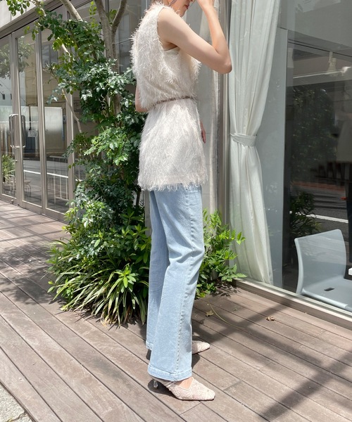 NOMAE(ノーマエ)の「シャギーロングベスト(ベスト・レディース・アイボリー/ブラック/グレー・FREE)」の10枚目の写真