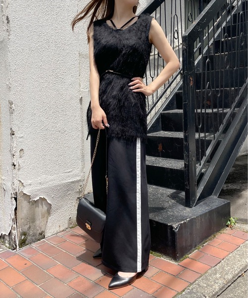 NOMAE(ノーマエ)の「シャギーロングベスト(ベスト・レディース・アイボリー/ブラック/グレー・FREE)」の14枚目の写真