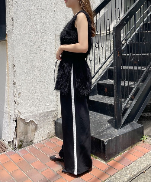 NOMAE(ノーマエ)の「シャギーロングベスト(ベスト・レディース・アイボリー/ブラック/グレー・FREE)」の16枚目の写真