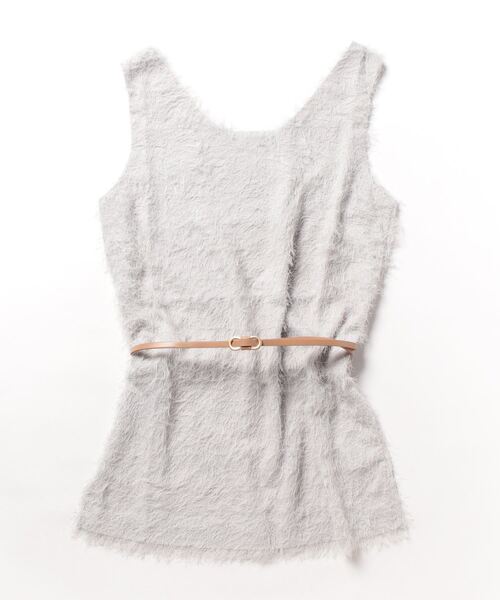 NOMAE(ノーマエ)の「シャギーロングベスト(ベスト・レディース・アイボリー/ブラック/グレー・FREE)」の20枚目の写真