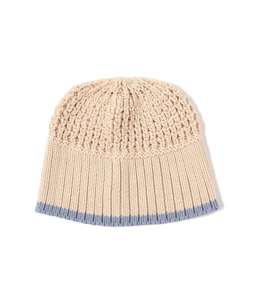 B:MING by BEAMS（ビーミングバイビームス）の「B:MING by BEAMS / ライン ニット ビーニー（ニットキャップ/ビーニー・レディース・ベージュ/グリーン/チャコールグレー・FREE）」の2枚目の写真