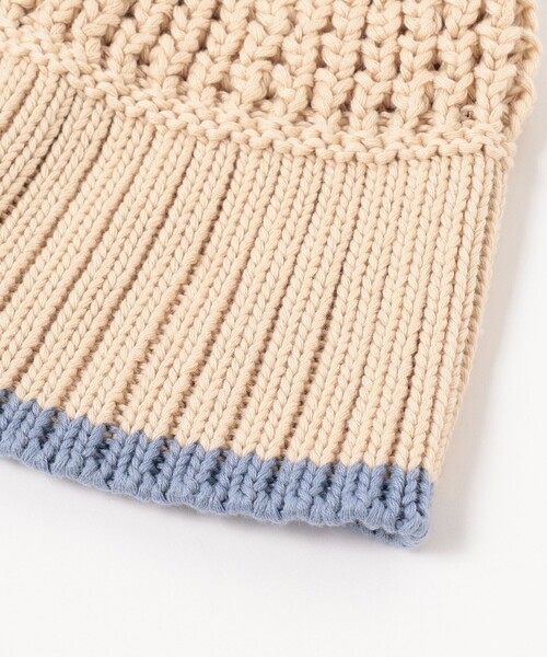 B:MING by BEAMS（ビーミングバイビームス）の「B:MING by BEAMS / ライン ニット ビーニー（ニットキャップ/ビーニー・レディース・ベージュ/グリーン/チャコールグレー・FREE）」の5枚目の写真