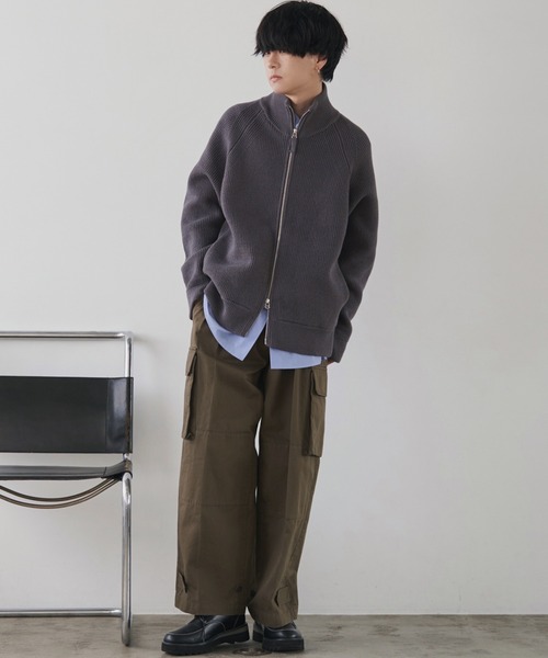 WYM LIDNM ドライバーズニット WYM LIDNM セーター ニット MILANO RIB HEAVY WEIGHT TURTLE メンズ