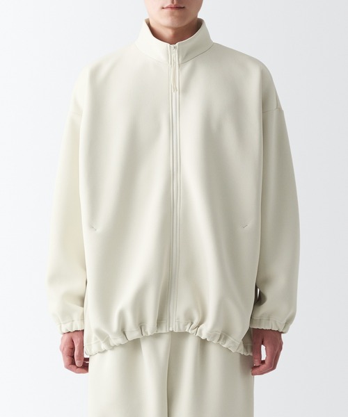新品　無印良品　二重編みスウェットブルゾン　男女兼用　Ｌ　アイボリー 岡山表町商店街】 男女兼用 MUJILABO 二重編みスウェット