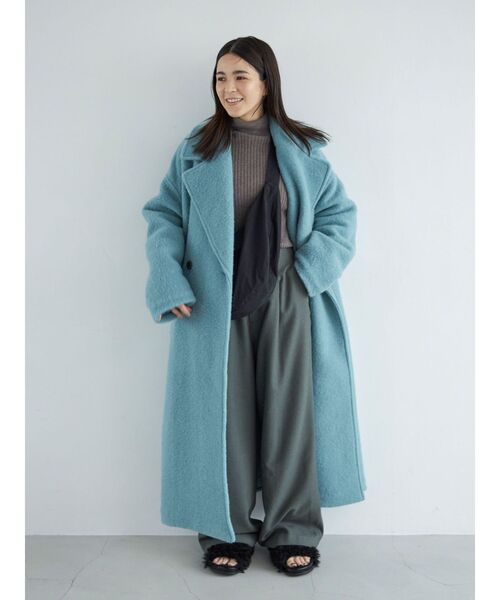 Ungrid(アングリッド)の「スライバーチェスターロングコート(チェスターコート・レディース・オレンジ/ブルー/グレー・MEDIUM/SMALL)」の11枚目の写真