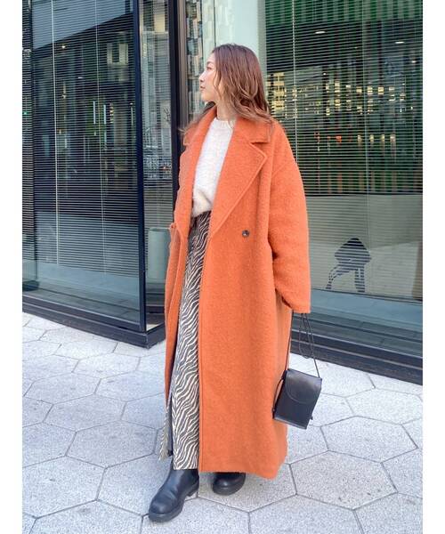 Ungrid(アングリッド)の「スライバーチェスターロングコート(チェスターコート・レディース・オレンジ/ブルー/グレー・MEDIUM/SMALL)」の17枚目の写真