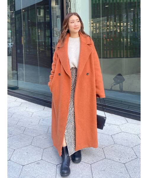 Ungrid(アングリッド)の「スライバーチェスターロングコート(チェスターコート・レディース・オレンジ/ブルー/グレー・MEDIUM/SMALL)」の18枚目の写真