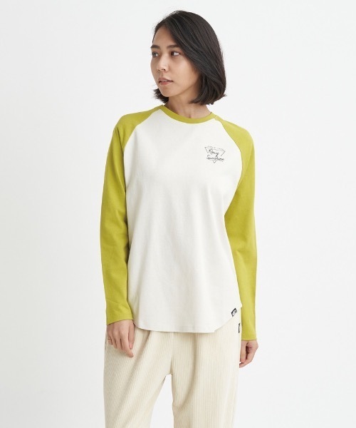 ROXY(ロキシー)の「ROXY SUNSHINE/ロキシーバックプリントラグランロングカットソー(Tシャツ/カットソー・レディース・グリーン/ブラウン/ネイビー・LARGE/MEDIUM/SMALL)」の7枚目の写真