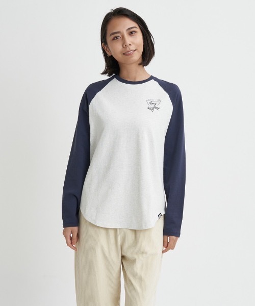 ROXY(ロキシー)の「ROXY SUNSHINE/ロキシーバックプリントラグランロングカットソー(Tシャツ/カットソー・レディース・グリーン/ブラウン/ネイビー・LARGE/MEDIUM/SMALL)」の8枚目の写真