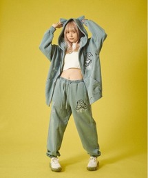 【GALFY】デスメタルスウェットにゃんにゃんパーカー、パンツ セットアップ GALFY（ガルフィー）の「ストリートファッション GALFY
