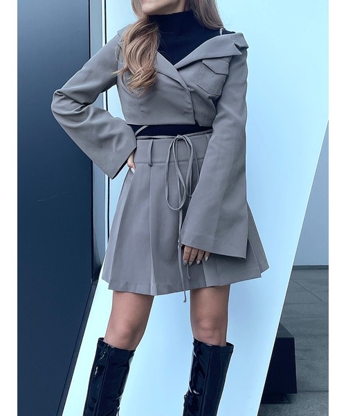 DURAS（デュラス）の「2wayクロスリボン付きSETUP（ワンピース・レディース・ブラック/モカ/ブルー・FREE）」の6枚目の写真