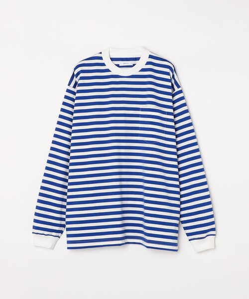 SHIPS any（シップス エニィ）の「SHIPS any: ベーシック ボーダー バリエーション Tシャツ (ロンT)（Tシャツ/カットソー・メンズ・グレー系その他/コバルトブルー/ダークグレー/ライトブルー/ネイビー/チャコールグレー/スカイブルー/ブルー系その他/ロイヤルブルー・MEDIUM/SMALL/LARGE）」の8枚目の写真
