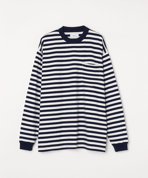 SHIPS any（シップス エニィ）の「SHIPS any: ベーシック ボーダー バリエーション Tシャツ (ロンT)（Tシャツ/カットソー・メンズ・グレー系その他/コバルトブルー/ダークグレー/ライトブルー/ネイビー/チャコールグレー/スカイブルー/ブルー系その他/ロイヤルブルー・MEDIUM/SMALL/LARGE）」の7枚目の写真