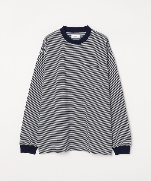 SHIPS any（シップス エニィ）の「SHIPS any: ベーシック ボーダー バリエーション Tシャツ (ロンT)（Tシャツ/カットソー・メンズ・グレー系その他/コバルトブルー/ダークグレー/ライトブルー/ネイビー/チャコールグレー/スカイブルー/ブルー系その他/ロイヤルブルー・MEDIUM/SMALL/LARGE）」の9枚目の写真