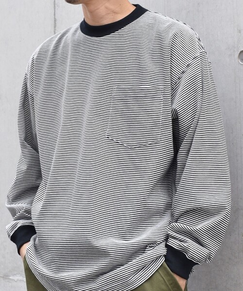 SHIPS any（シップス エニィ）の「SHIPS any: ベーシック ボーダー バリエーション Tシャツ (ロンT)（Tシャツ/カットソー・メンズ・グレー系その他/コバルトブルー/ダークグレー/ライトブルー/ネイビー/チャコールグレー/スカイブルー/ブルー系その他/ロイヤルブルー・MEDIUM/SMALL/LARGE）」の21枚目の写真