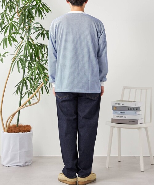 SHIPS any（シップス エニィ）の「SHIPS any: ベーシック ボーダー バリエーション Tシャツ (ロンT)（Tシャツ/カットソー・メンズ・グレー系その他/コバルトブルー/ダークグレー/ライトブルー/ネイビー/チャコールグレー/スカイブルー/ブルー系その他/ロイヤルブルー・MEDIUM/SMALL/LARGE）」の18枚目の写真