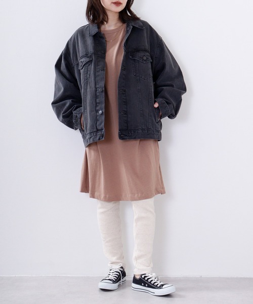 atONE(アットワン)の「atONE オーバーサイズ膝丈ワンピース(ワンピース・レディース・ブラック/オフホワイト/カーキ/モカ・LL~3L/4L~5L/M~L)」の22枚目の写真