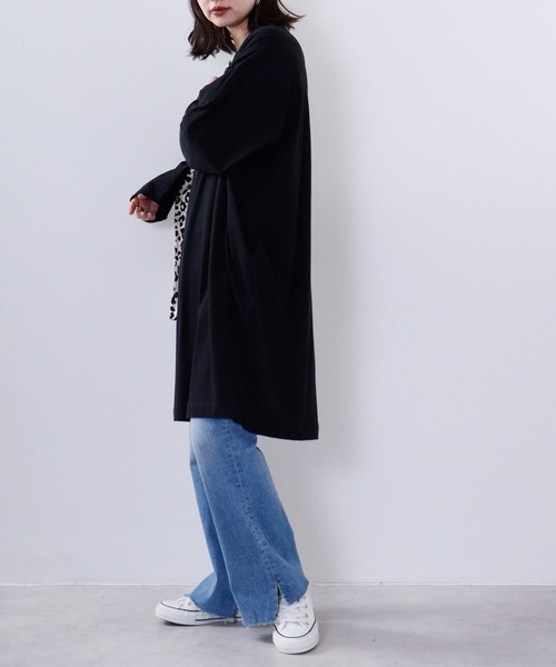atONE(アットワン)の「atONE オーバーサイズ膝丈ワンピース(ワンピース・レディース・ブラック/オフホワイト/カーキ/モカ・LL~3L/4L~5L/M~L)」の20枚目の写真