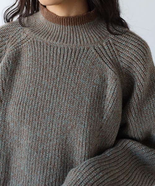 COMMRE（コムル）の「メランジラインニットプルオーバー（ニット/セーター・レディース・ブルー/ブラウン/レッド・FREE）」の19枚目の写真