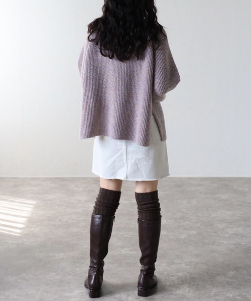 COMMRE（コムル）の「メランジラインニットプルオーバー（ニット/セーター・レディース・ブルー/ブラウン/レッド・FREE）」の12枚目の写真