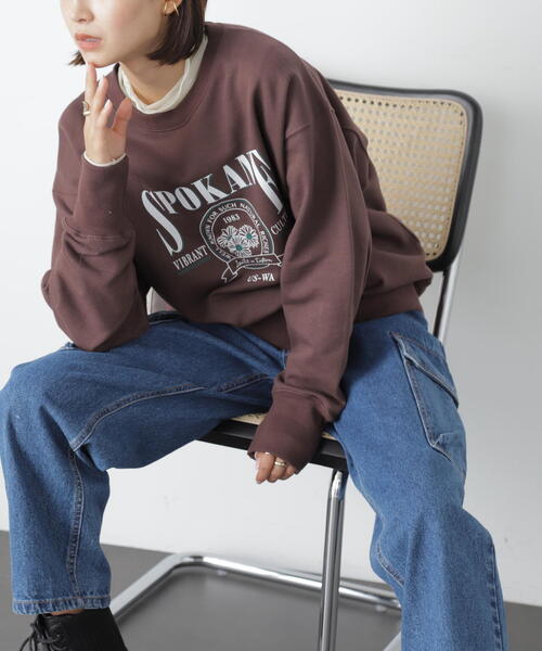 FREE'S MART（フリーズマート）の「ロゴビッグスウェット（Tシャツ/カットソー・レディース・ブラウン/グリーン/ホワイト系その他・FREE）」の2枚目の写真