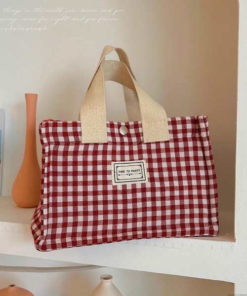 TONE SELECT GOODS（トーンセレクトグッズ）の「Liaa/デザインランチバッグ ミニトート A18177（トートバッグ・レディース・レッド系1/レッド系2/ホワイト/ピンク/その他4/その他1/その他2/その他3/その他5・FREE）」の4枚目の写真